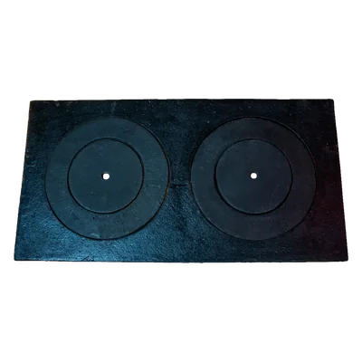 Plancha de 2 Fogones para Estufa de Leña en hierro colado, fabricada por FUNDEMETAL HMF S.A.S